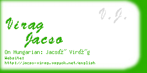 virag jacso business card